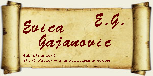 Evica Gajanović vizit kartica